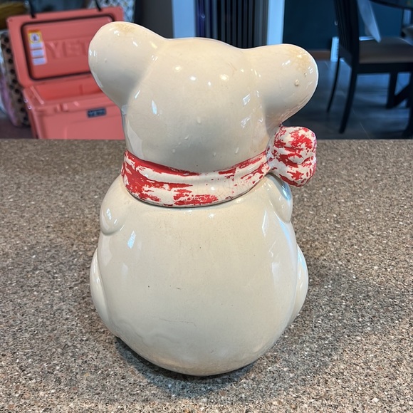 Vintage 1950s american bisque bear cookie jar - Picture 2 of 5